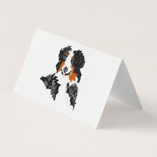 Folded Note Card  Bernese Mountain Dog