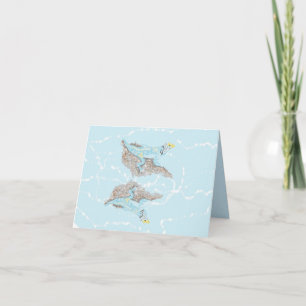 Folded Note Card : Eastern Colored Lizard