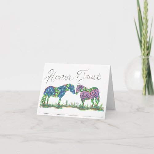 Folded Note Card Honor and Trust 