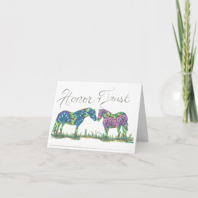 Folded Note Card Honor and Trust  (Front)