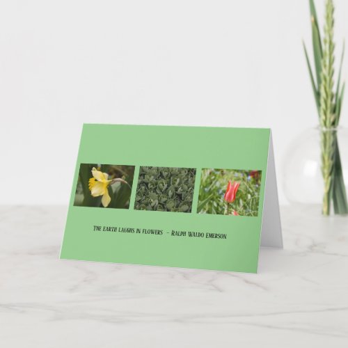 FOLDED NOTECARD _ THE EARTH LAUGHS IN FLOWERS