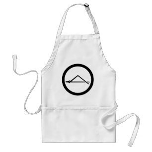 Folded pine needle in circle adult apron