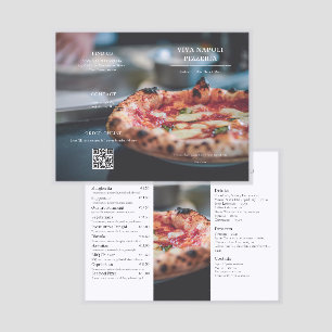 Folded Pizza Menu Template Italian Restaurant