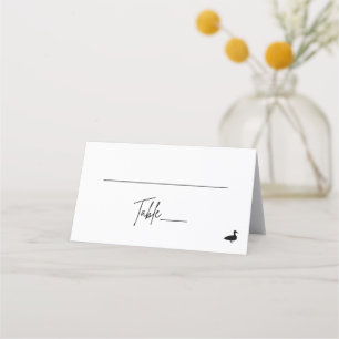 Folded Place Card - Duck