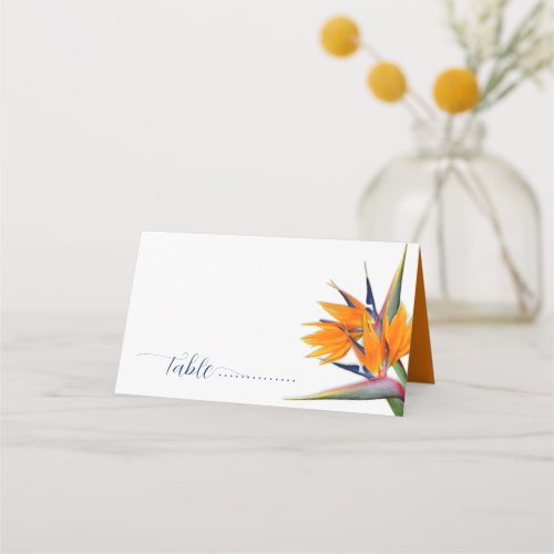 Folded Place Cards Bird of Paradise Flowers