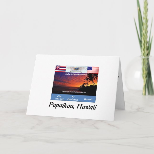 Folded qsl 961 thank you card (Front)