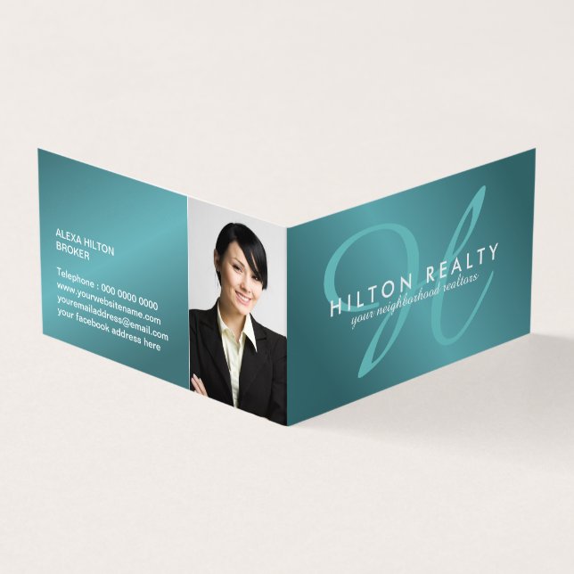 Folded Realtor Business Cards (Outside)