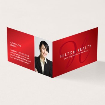Folded Realtor Business Cards by colourfuldesigns at Zazzle