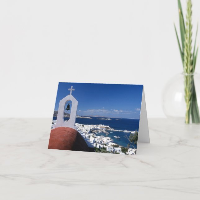 Folded Santorini Holiday Card (Front)