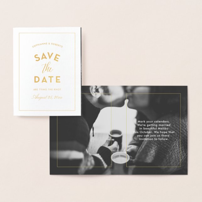 Folded Save the Date Foil Card (Display)