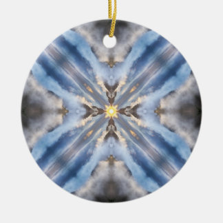 Folded Sky Ceramic Ornament