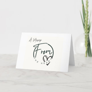 Folded Thank You Card - A Message From the Heart