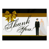 Folded Thank You Card ARMY Uniform Groom Bride Sol (Front Horizontal)