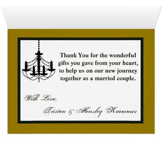 Folded Thank You Card ARMY Uniform Groom Bride Sol (Inside Horizontal (Bottom))