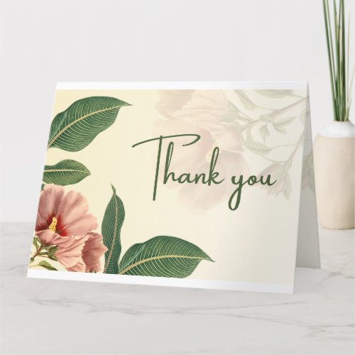 Folded Thank You Card Botanical Bliss Thank You