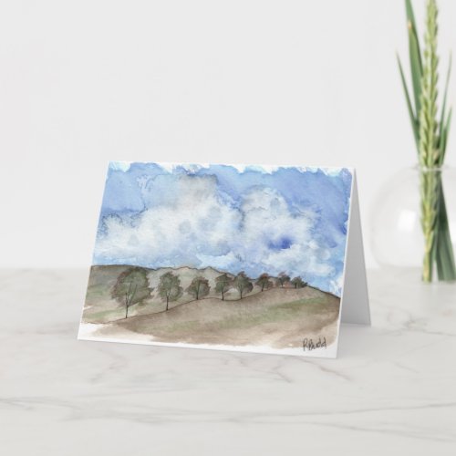 Folded Thank You Card Climbing Trees 