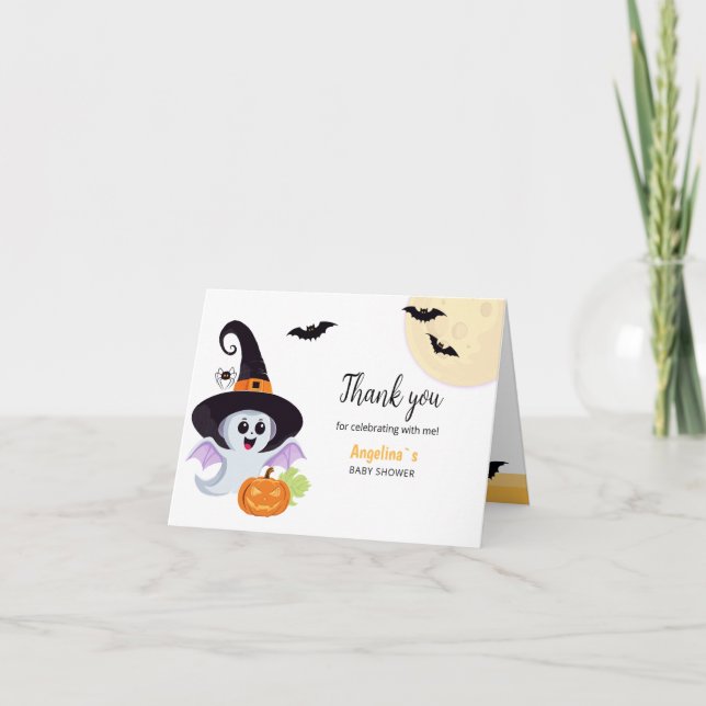 Folded Thank You Card for Baby Shower. (Front)