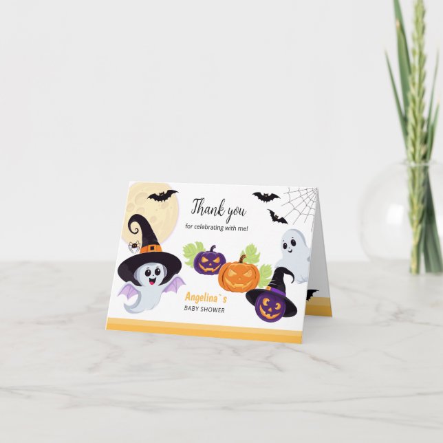 Folded Thank You Card for Baby Shower. (Front)