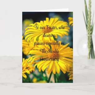 Folded Thank You Card For Pastor's Anniversary