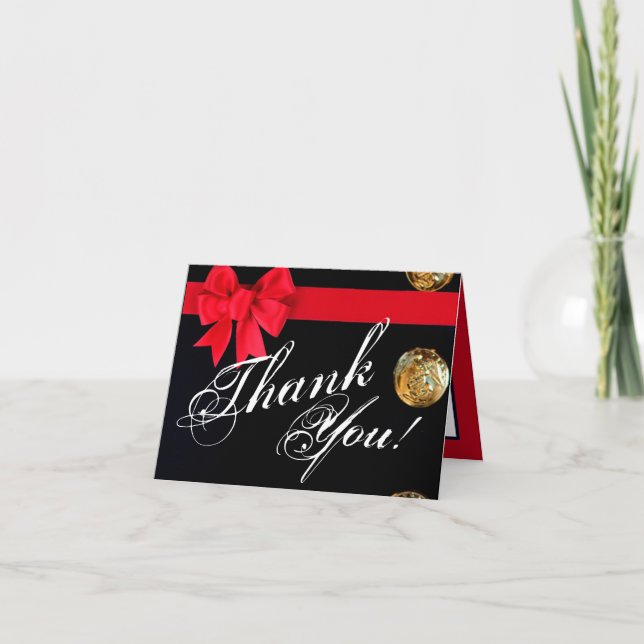 Folded Thank You Card Marine Dress Blues Uniform (Front)