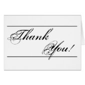 Folded Thank You Card Modern Typography Newsprint (Front Horizontal)