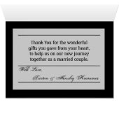 Folded Thank You Card Modern Typography Newsprint (Inside Horizontal (Bottom))