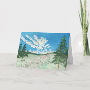 Folded Thank You Card - Mountain Meadow