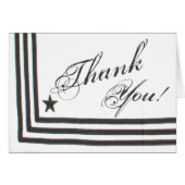 Folded Thank You Card Navy Summer Dress Whites Uni (Front Horizontal)