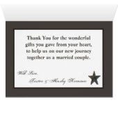 Folded Thank You Card Navy Summer Dress Whites Uni (Inside Horizontal (Bottom))