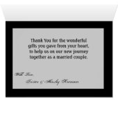 Folded Thank You Card Orang Glitter Chevron Stripe (Inside Horizontal (Bottom))