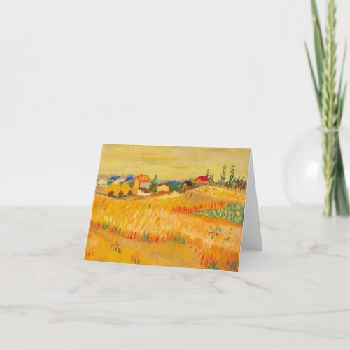 Folded Thank You Card Sunny French Yellows Oranges