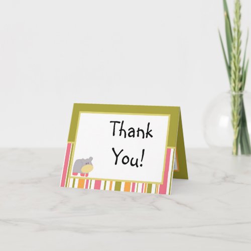 Folded Thank You Card Tropical Punch