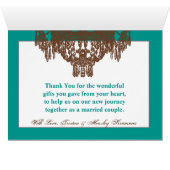 Folded Thank You Card Western Rustic Chandelier (Inside Horizontal (Bottom))