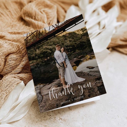 Folded Thank You Card with Customizable Message