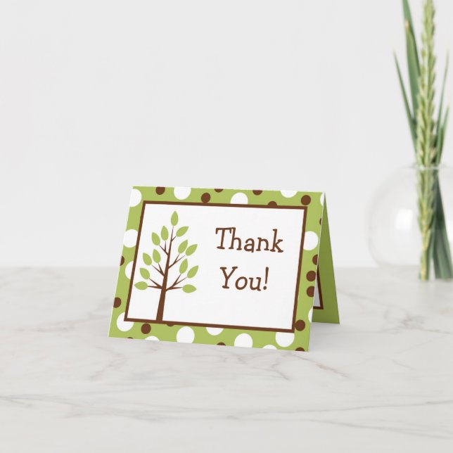 Folded Thank you Card Woodland Friends Owl (Front)