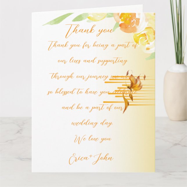 Folded thank you cards  (Front)