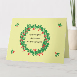 Folded Thank You Christmas Card