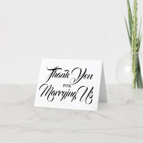 Folded Thank You For Marrying Us Card