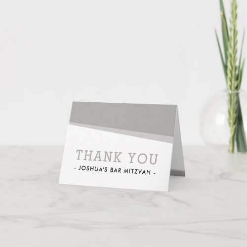 FOLDED THANK YOU simple modern angles cool gray