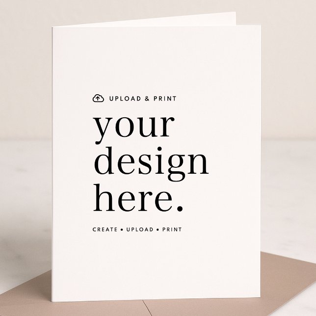 Folded Vertical Card | Design Upload 5x7 Budget (Versatile 5x7 folded card template for business, events, weddings, special occasions & more!)