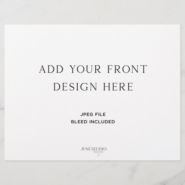 Folded Wedding Program 8.5x11" Flyer (Front)