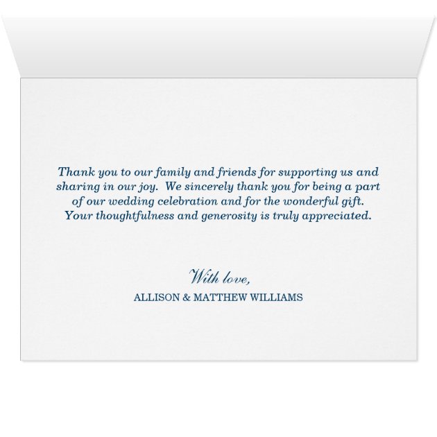 Folded Wedding Thank You Notes | Nautical Stripes