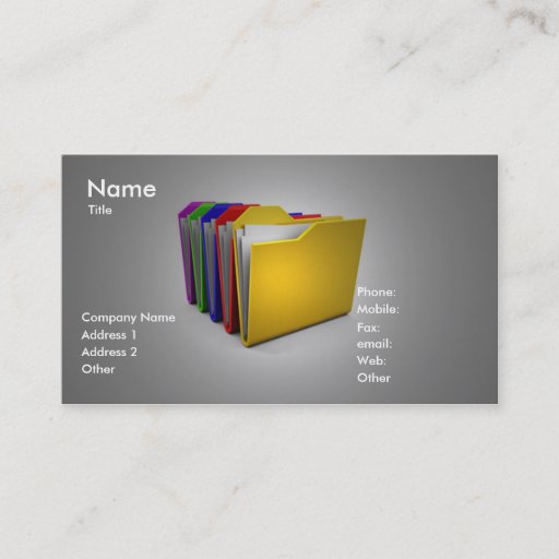 Customizable Folders Business Card