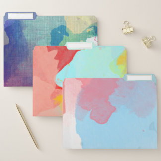 Folders Offices Abstract Art Washed Rainbow