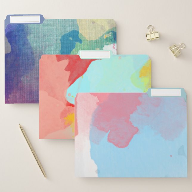 Folders Offices Abstract Art Washed Rainbow (Set)