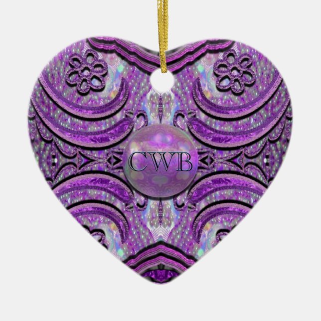 Foldiashire  Passion Victorian Chic Ceramic Ornament (Front)