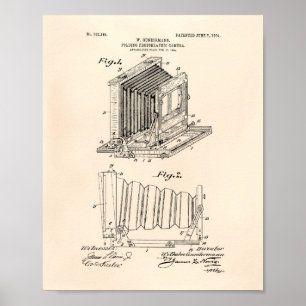 Folding Camera 1904 Patent Art - Old Peper Poster
