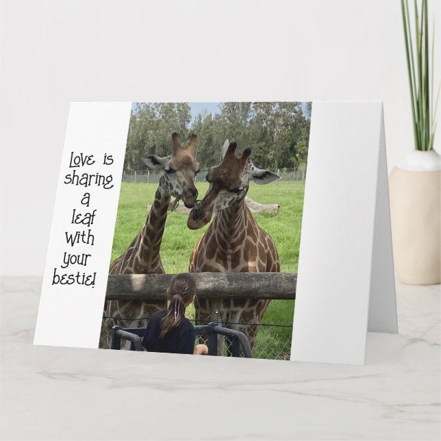 Folding Card - Giraffe Love Card (Front)