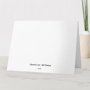 Folding Card - Giraffe Love Card