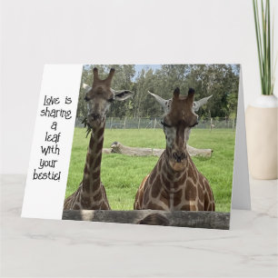 Folding Card - Giraffe Love Card